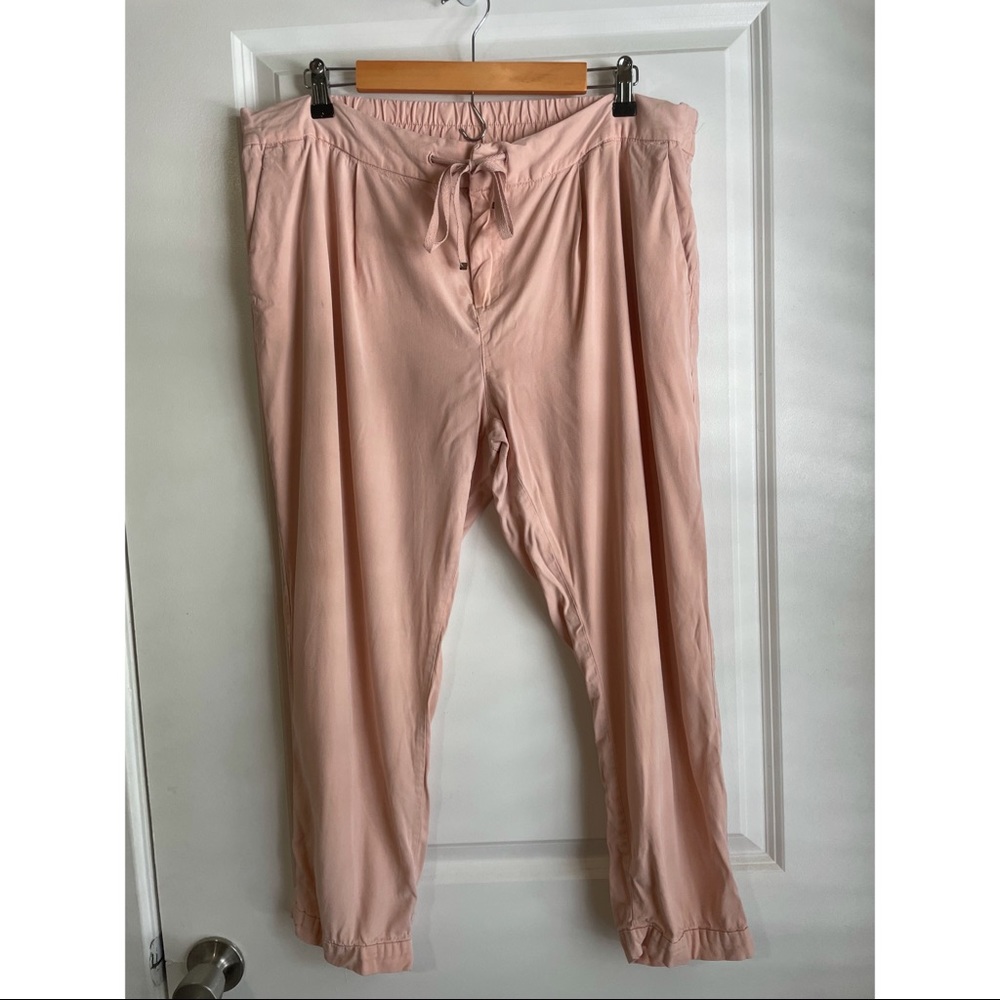 Pink old navy pants with drawstring